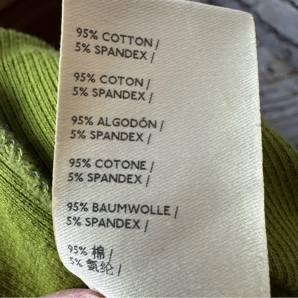 Anthropologie Saturday Sunday Small Long Sleeve Crop Top Open Back Green S Sm - Picture 2 of 5